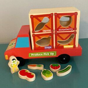 Toy Produce Pick Up Truck Shape Sorter - Wood - 18 Months+
